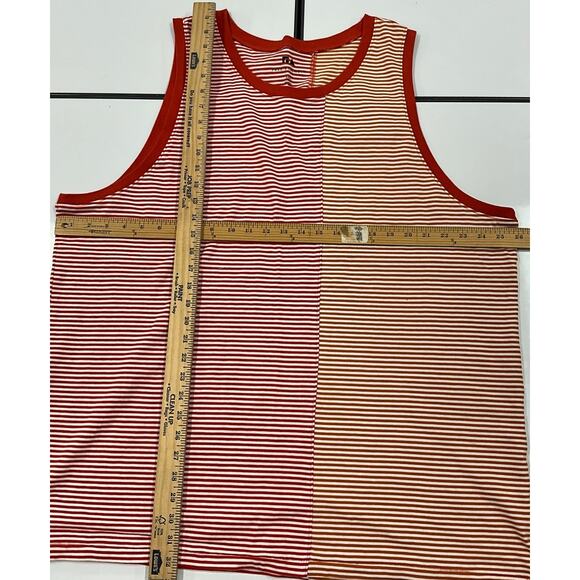 Free Assembly Men's XXXL Tank Top Off Set Strip Fall Orange & Cinnabar Colors - Picture 8 of 8
